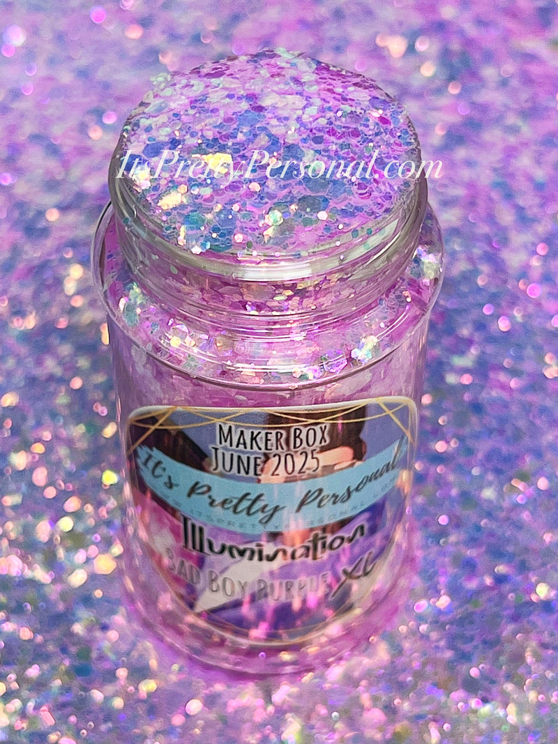 “Bad Boy Purple XL”- June 2025 Maker Box Color- Illumination Collection- Pastel Purple Neon