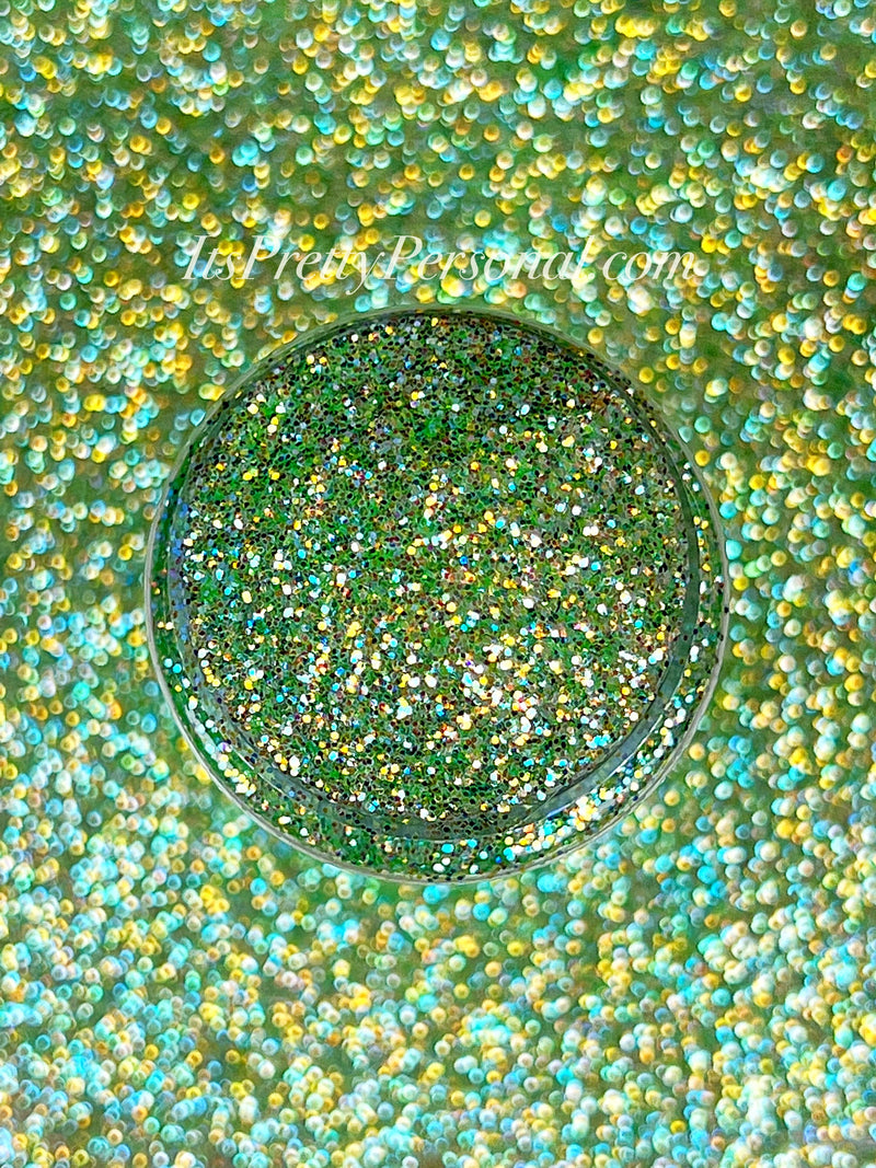 “Intergalactic Green” - Platinum Pastels Collection- Extreme Sparkle Green