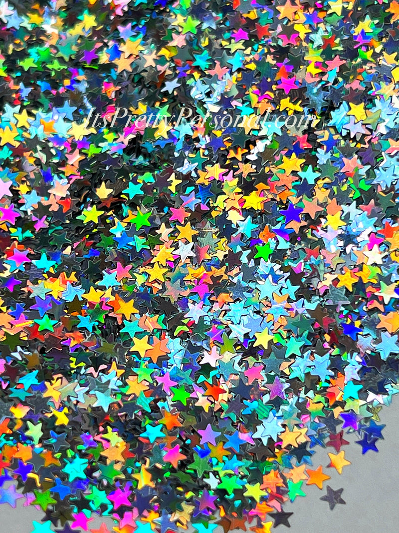 "Oh My Stars” - Holographic Silver 5 point star- *LIMITED EDITION