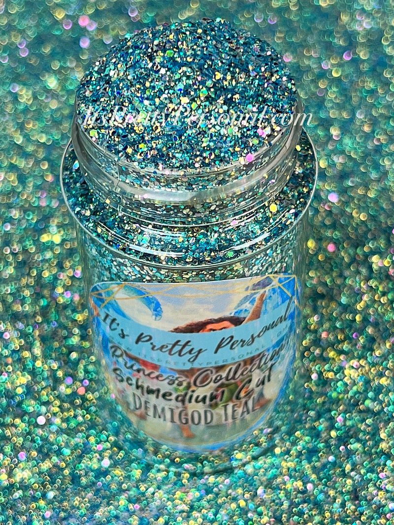 "SCHmedium Cut Demigod Teal"- Princess Glitter Collection