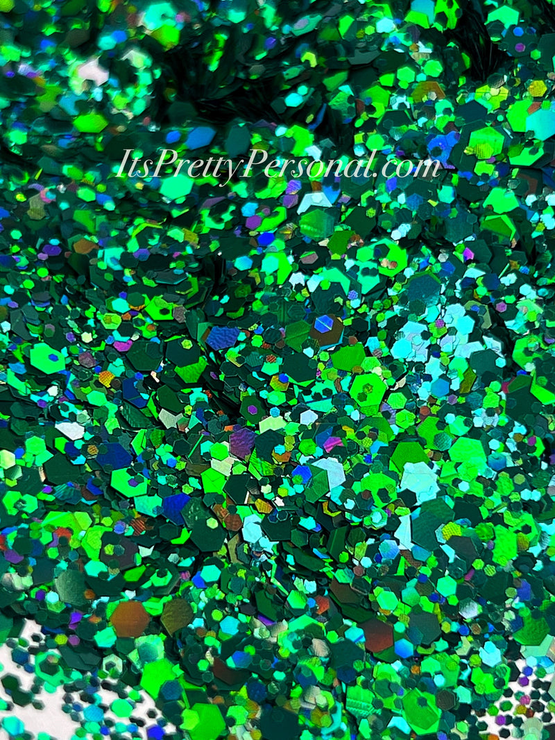 “Mystic Pine XL"- Dark Green Holographic XL