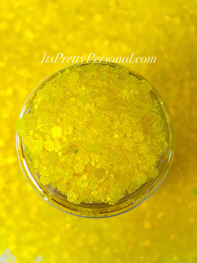 "Sunnyside Up Yellow XL” - Glittered Glitter Collection