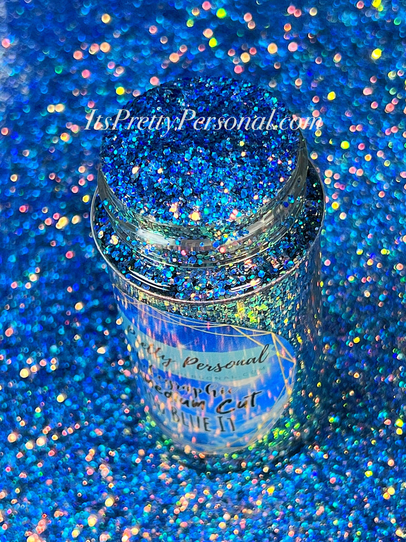 SCHMEDIUM CUT "You Blue It" -Holographic + Hologram Glitter