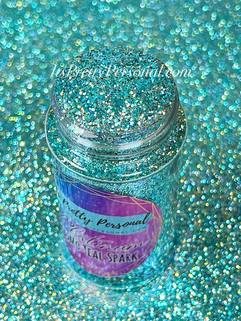 “Cosmo Teal Spark” - Platinum Pastels Collection- Extreme Sparkle Teal