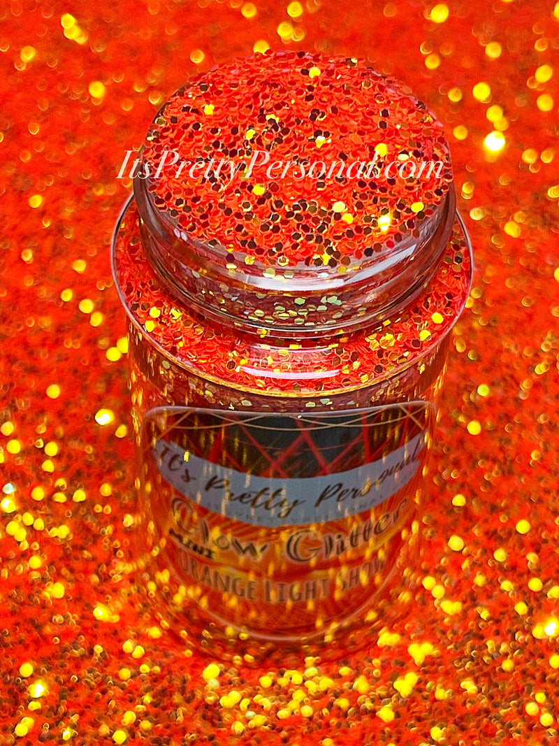 “MINI ORANGE Light Show”-GLOW Glitter-Mini Cut (Medium Cut)
