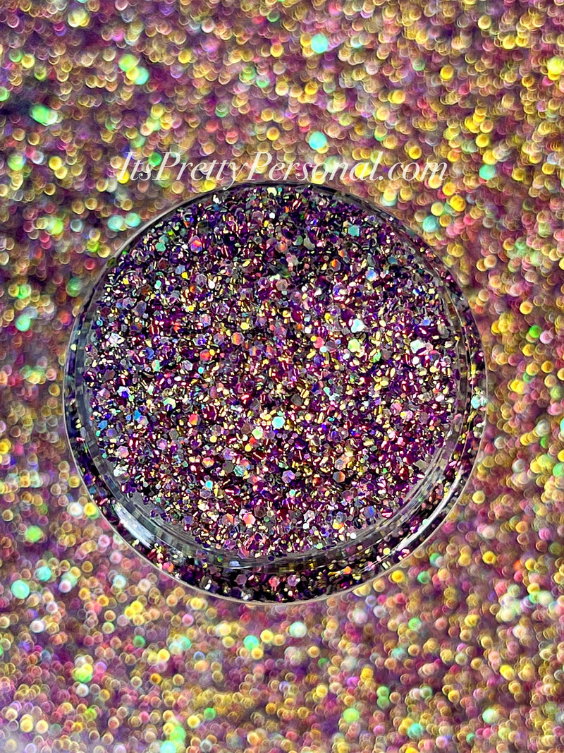"SCHmedium Cut Flower Gleam And Glow"- Princess Glitter Collection Purple