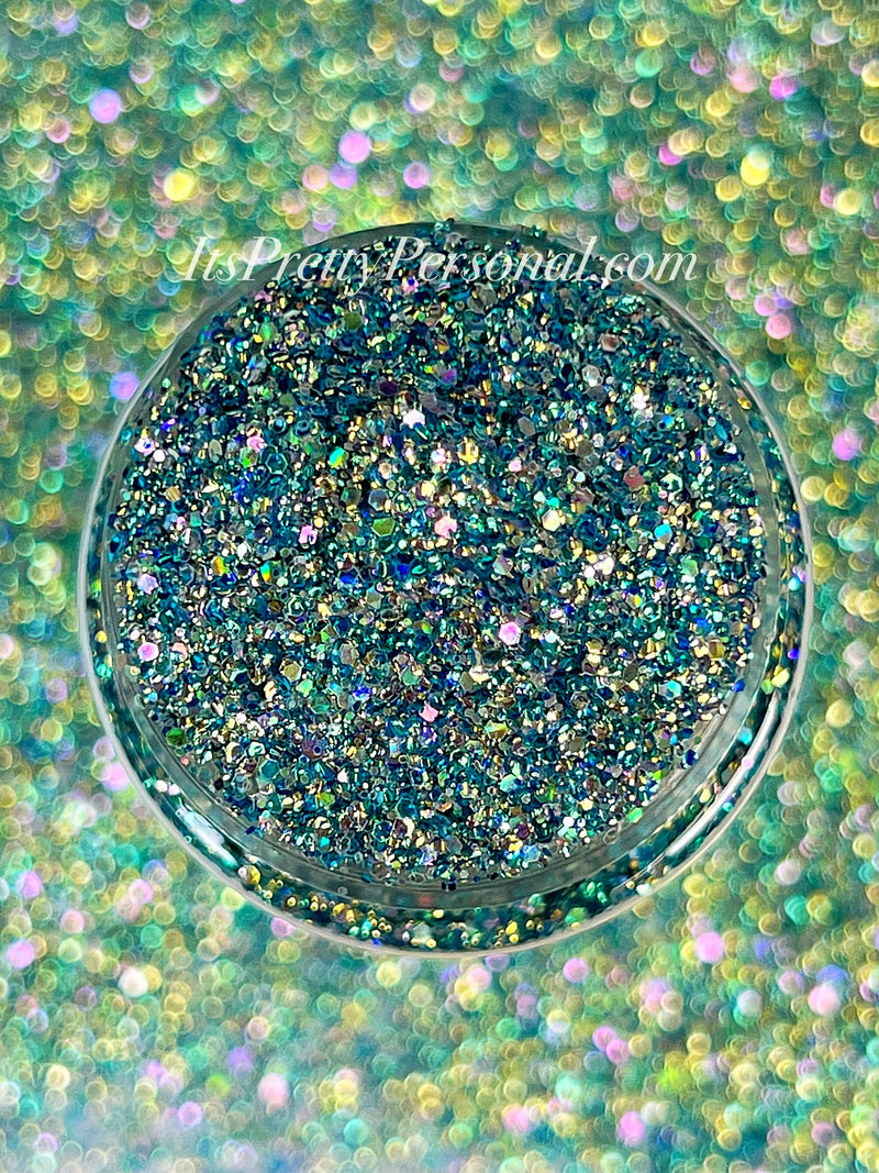 "SCHmedium Cut Demigod Teal"- Princess Glitter Collection