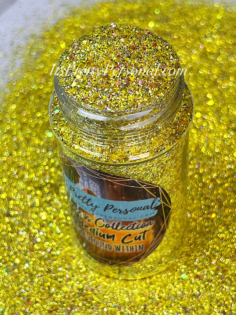"SCHmedium Cut Beauty Is Found Within"- Princess Glitter Collection Yellow