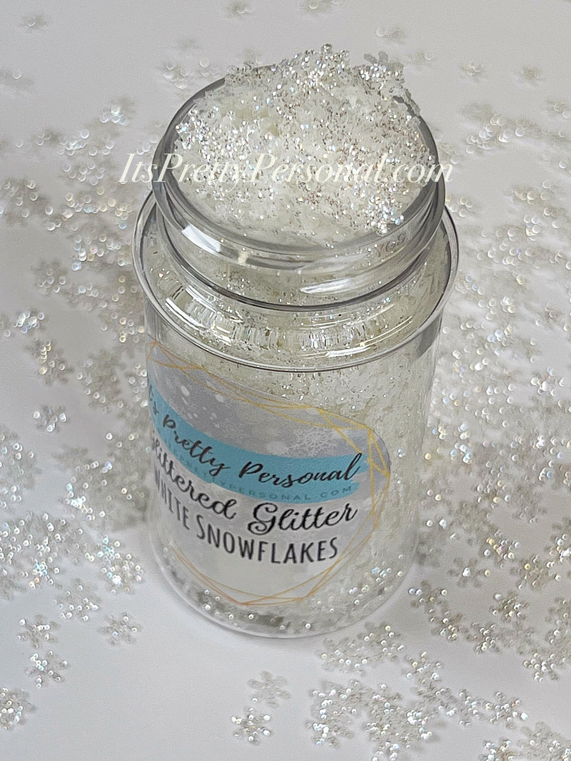 “White Snowflakes” - Glittered Glitter Collection 6mm size