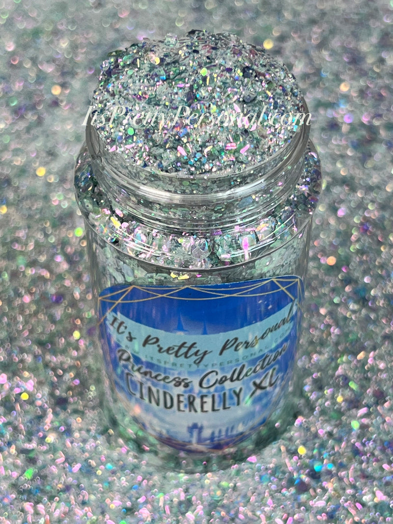 "Cinderelly XL"- Princess Glitter Collection Blue/Silver