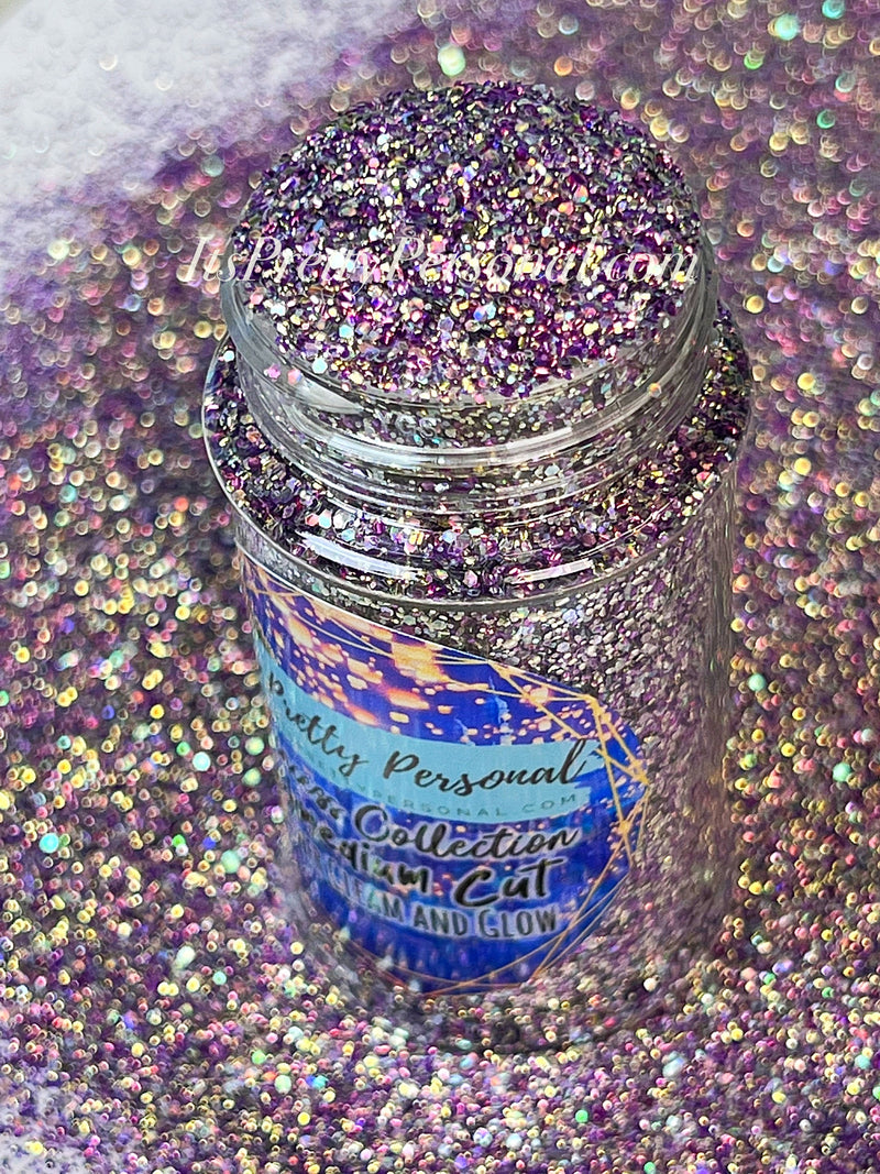 "SCHmedium Cut Flower Gleam And Glow"- Princess Glitter Collection Purple