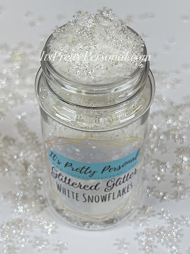 “White Snowflakes” - Glittered Glitter Collection 6mm size
