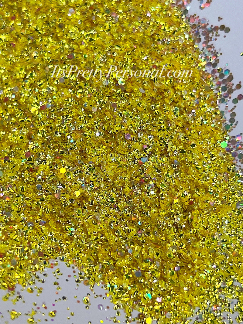 "SCHmedium Cut Beauty Is Found Within"- Princess Glitter Collection Yellow