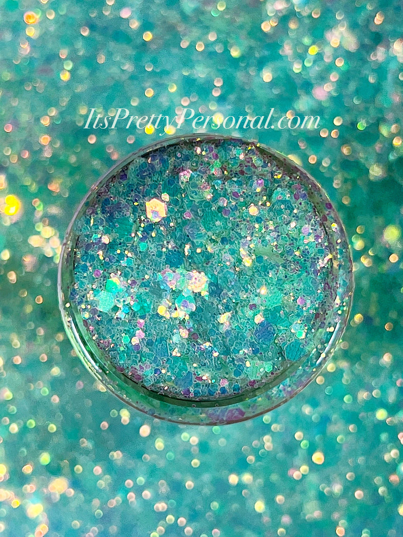 “Some Encourage Mint”- Mint Opal GLOW Glitter