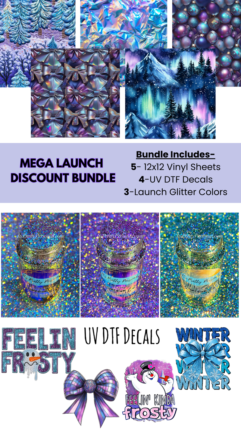 *DROPPING 12/20/2024*🚨MEGA LAUNCH BUNDLE!-Purple Blue Iridescent Winter- 12 items total