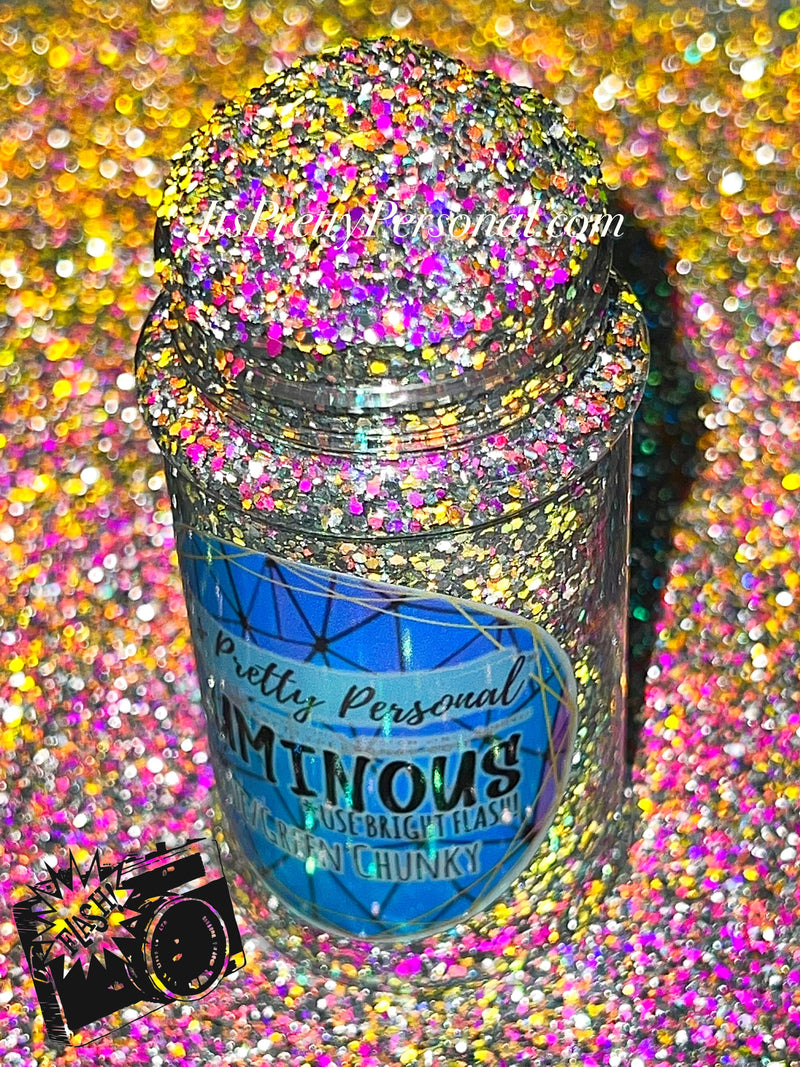 Blue/Green Chunky (Medium Cut)- Luminous Reflective Glitter Collection