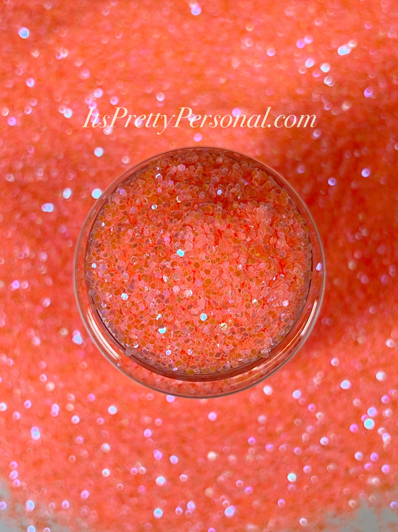 "Freedom Of Peach Chunky” (Medium Cut)- Luminous Reflective Glitter Collection